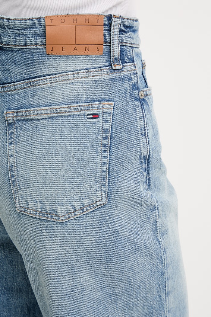 Tommy Jeans wide leg džíny dámské modrá DW0DW22746