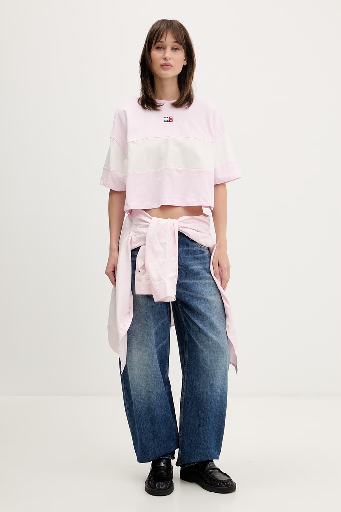Tommy Jeans jeansy damskie DW0DW22991 granatowy SS26