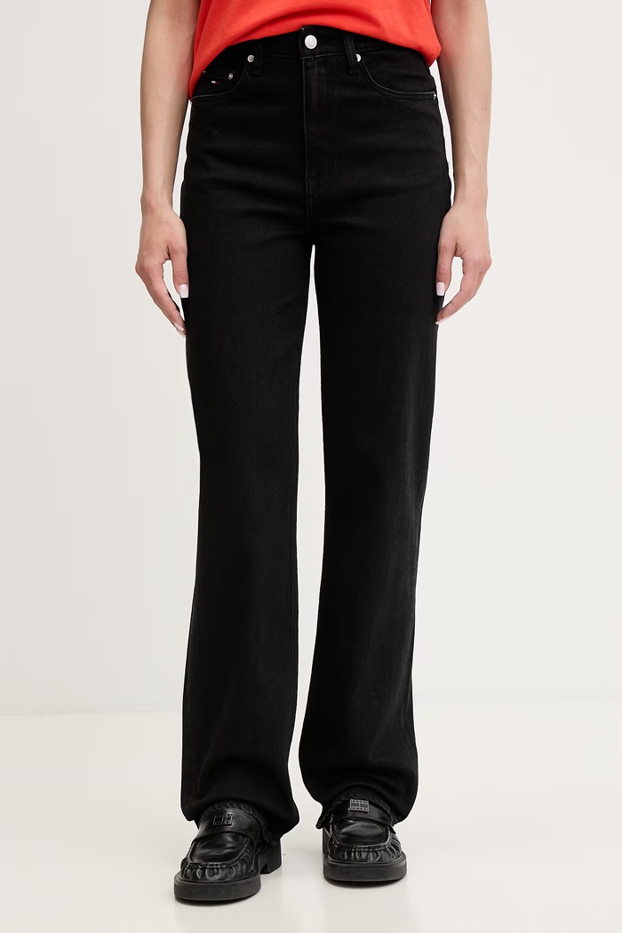 Tommy Jeans kavbojke ženske črna DW0DW23021