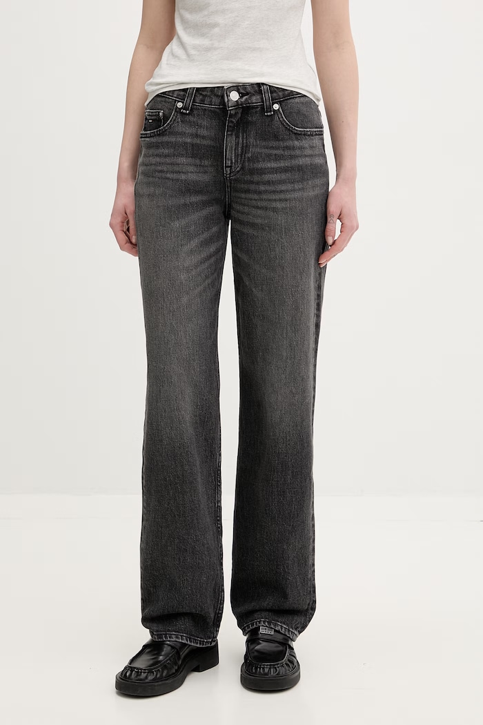 Tommy Jeans Rifle rovné dámske sivá DW0DW23045