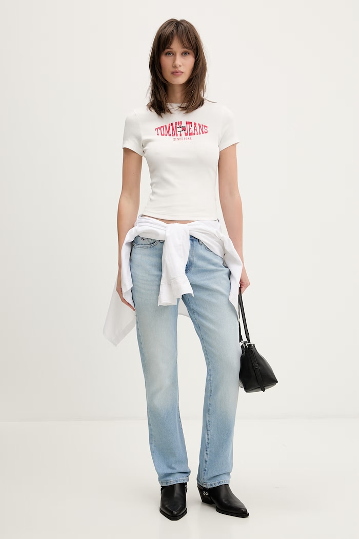 Tommy Jeans rifle slim fit dámske DW0DW23156 modrá SS26