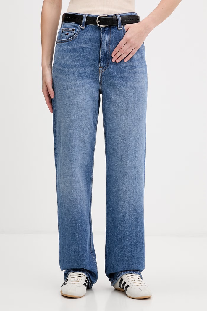 Tommy Jeans jeansy slim fit damskie niebieski DW0DW23158