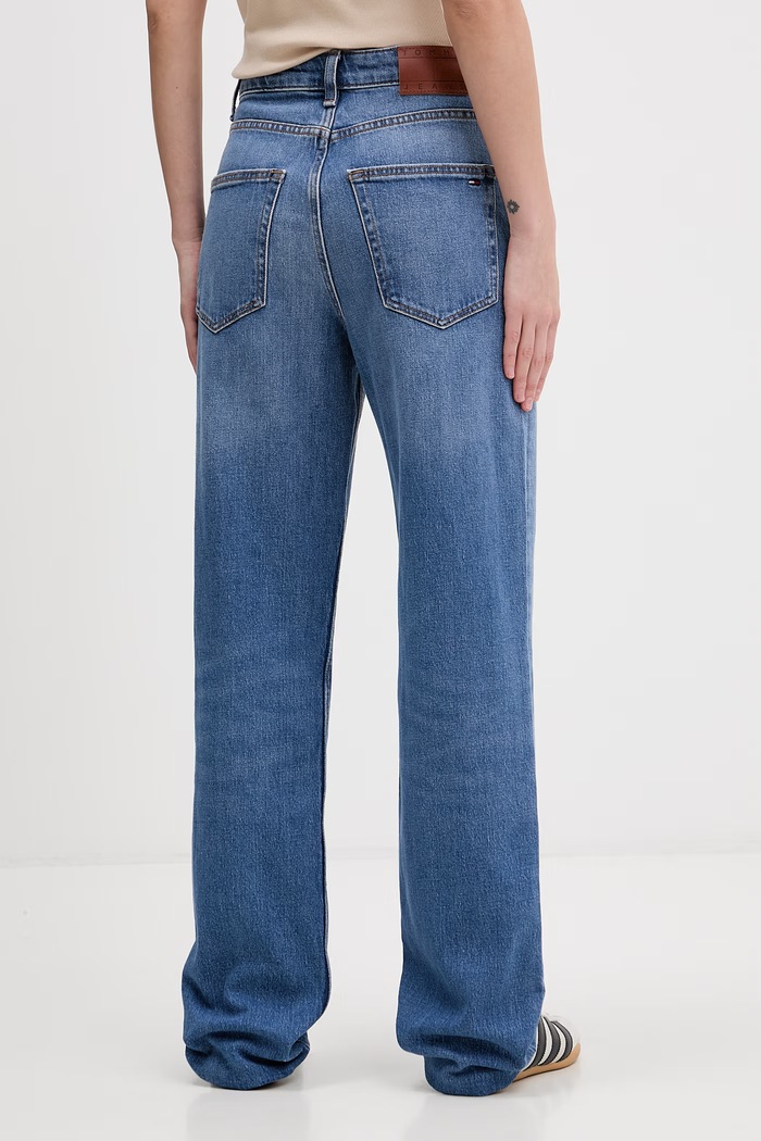 Odzież Tommy Jeans jeansy slim fit damskie DW0DW23158 niebieski