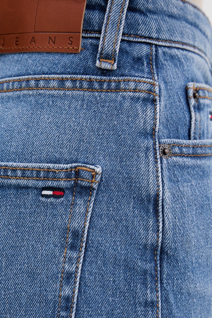 Tommy Jeans jeansy slim fit damskie niebieski DW0DW23158
