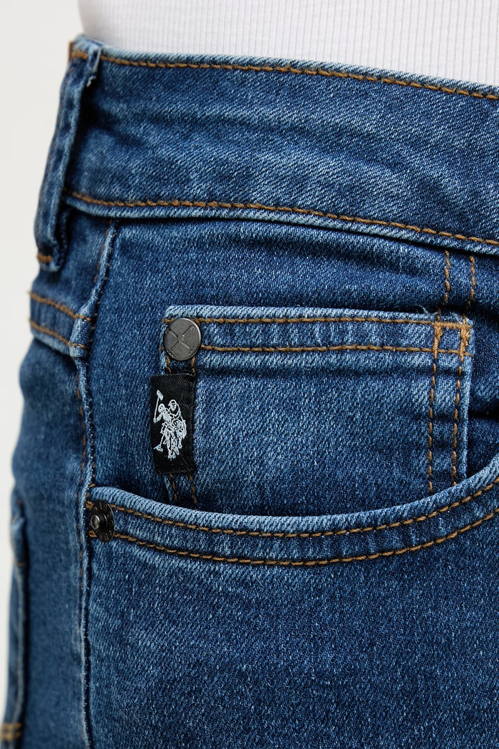 U.S. Polo Assn. jeansy straight damskie USPA LONG LEG STRAIGHT FIT niebieski WUP0104
