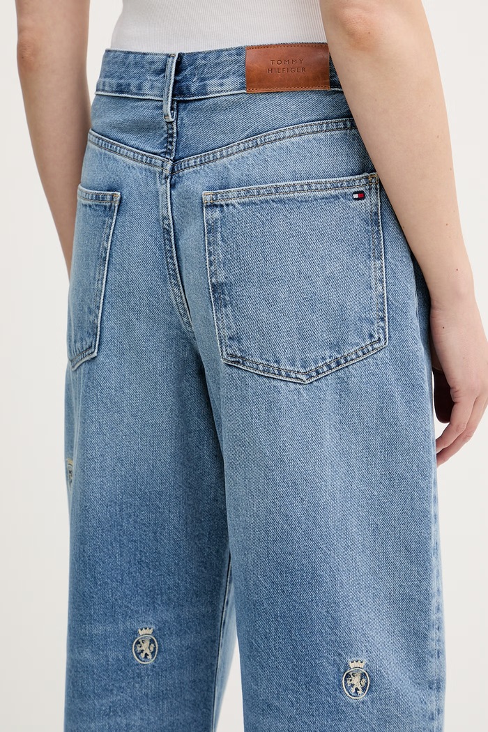 Tommy Hilfiger rifle relaxed fit dámske modrá WW0WW49563