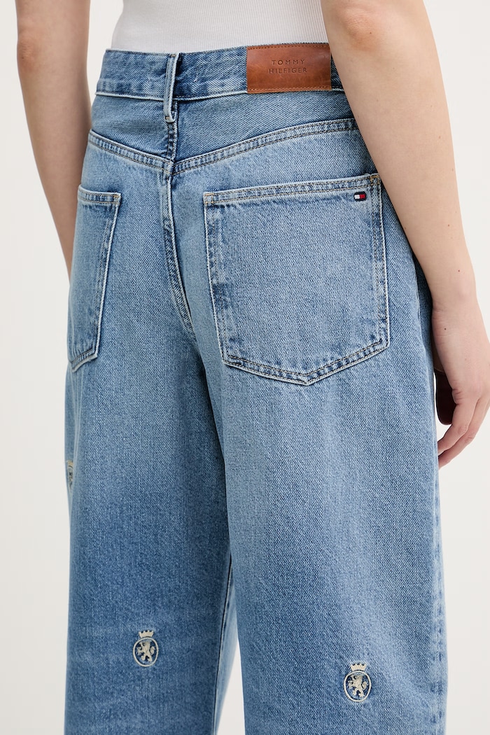 Tommy Hilfiger rifle relaxed fit dámske modrá WW0WW49563