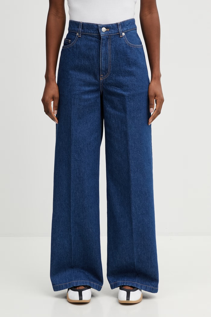 Maison Kitsuné τζιν relaxed fit γυναικεία μπλε QW01102WD4023