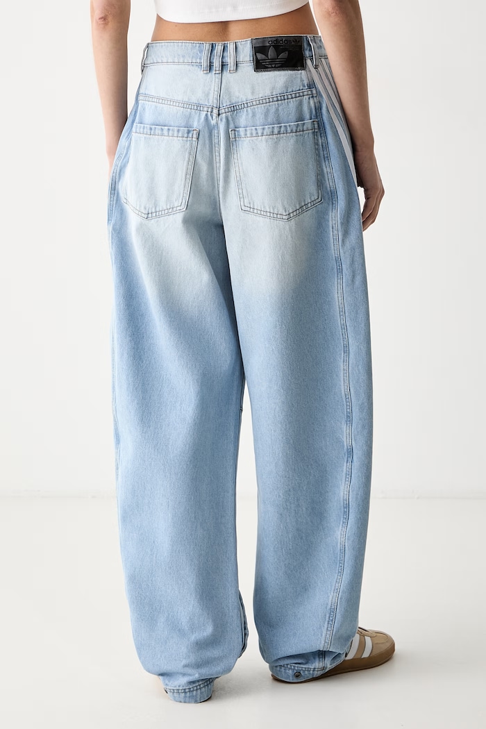 Ρούχα adidas Originals τζιν loose γυναικεία KY5188 μπλε