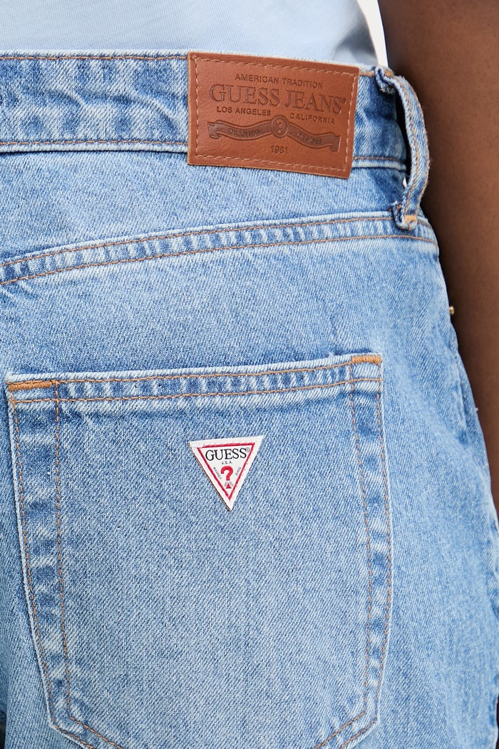 Guess Jeans blugi drepți pentru femei albastru W5YA98.D6332