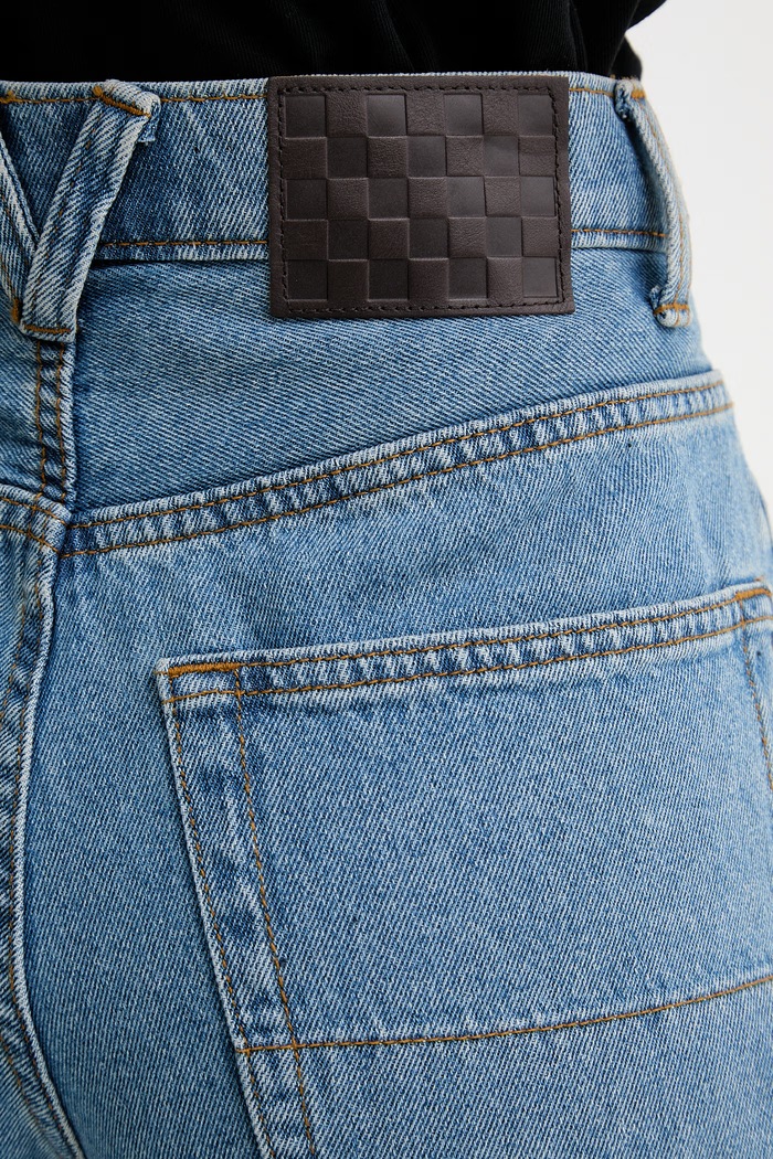 Dámske rifle relaxed fit Vans VN000R4SCDX1 modrá