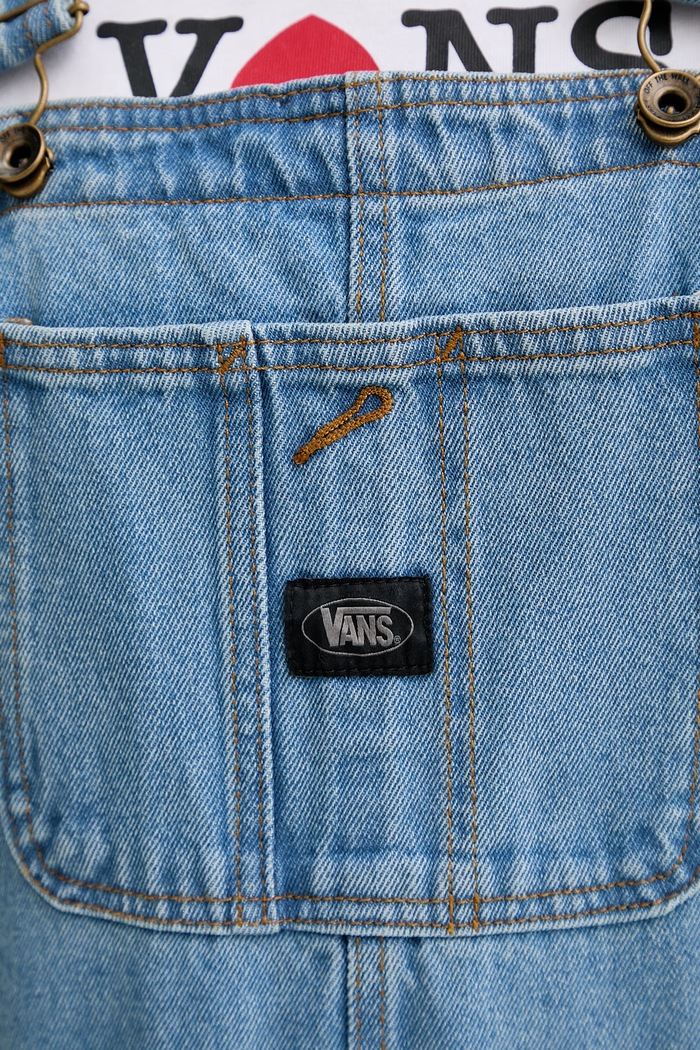 Vans kantárosnadrág pamut női VN000VPTCDX1 kék