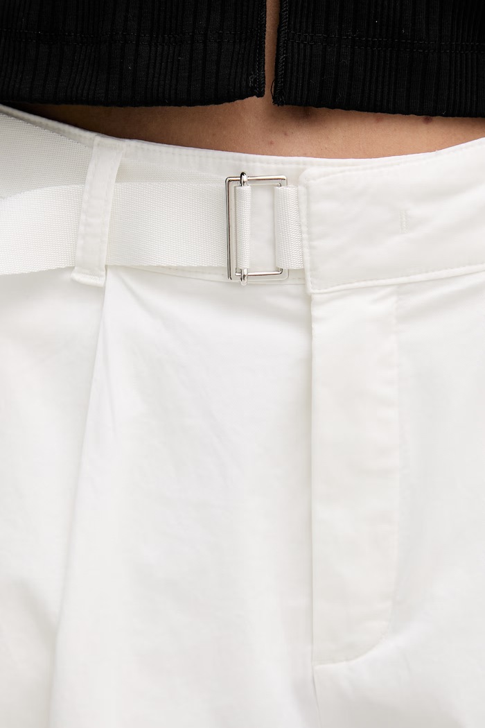 Marc Aurel pantaloni pentru femei din bumbac cu elastan alb 1323A10540