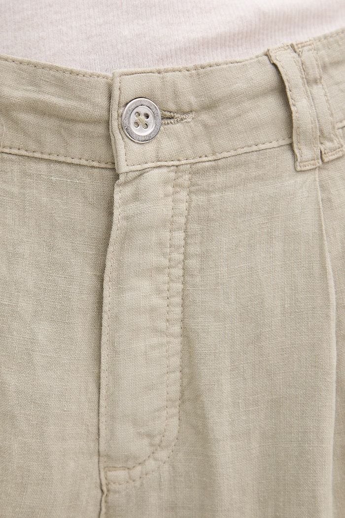 Marc Aurel pantaloni pentru femei din in verde 1332A10564