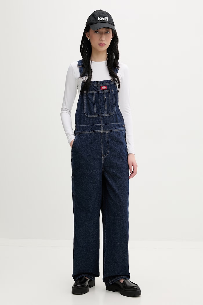 Dickies salopetă pentru femei, din denim DK0A88EC0DD1 bleumarin SS26