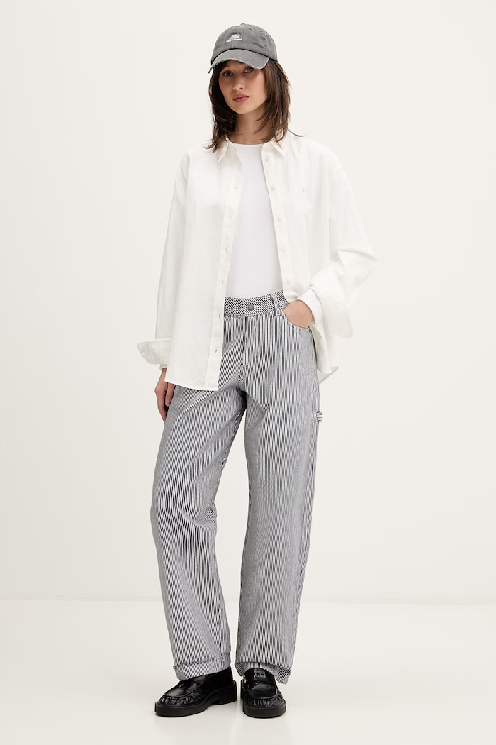 Dickies jeansy relaxed fit damskie DK0A8842RI21 niebieski SS26