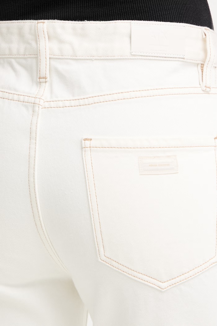 Armani Exchange blugi boyfriend pentru femei bej XW000073.AF21335
