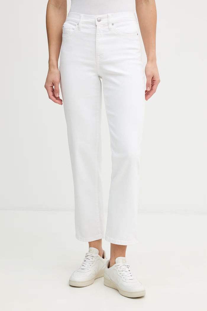 DKNY blugi straight pentru femei alb DJ5B4109