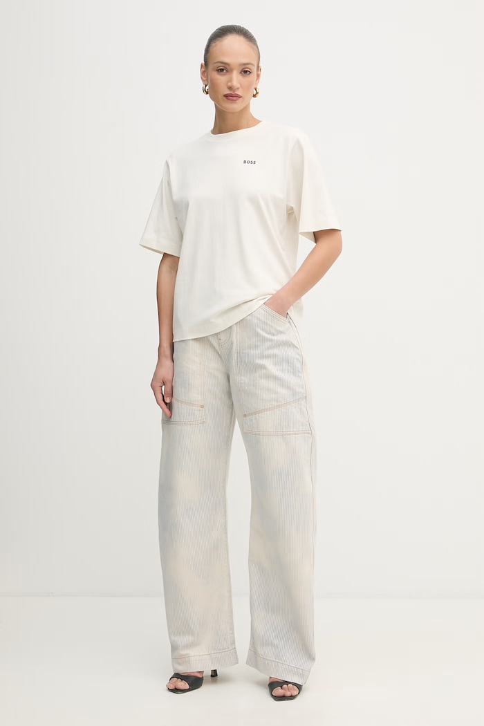 BOSS Orange jeansy relaxed fit damskie C CARGO BALLOON 2.0 50558724 niebieski SS26
