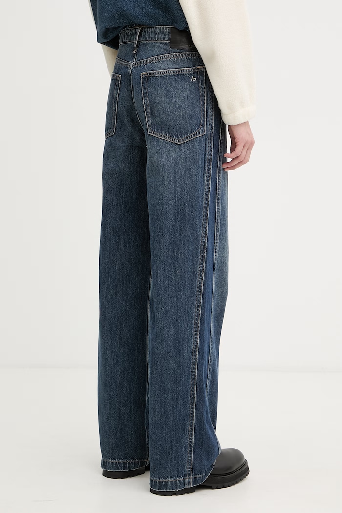 Îmbrăcăminte rag & bone blugi wide leg pentru femei Logan RJ7025H1RIN albastru