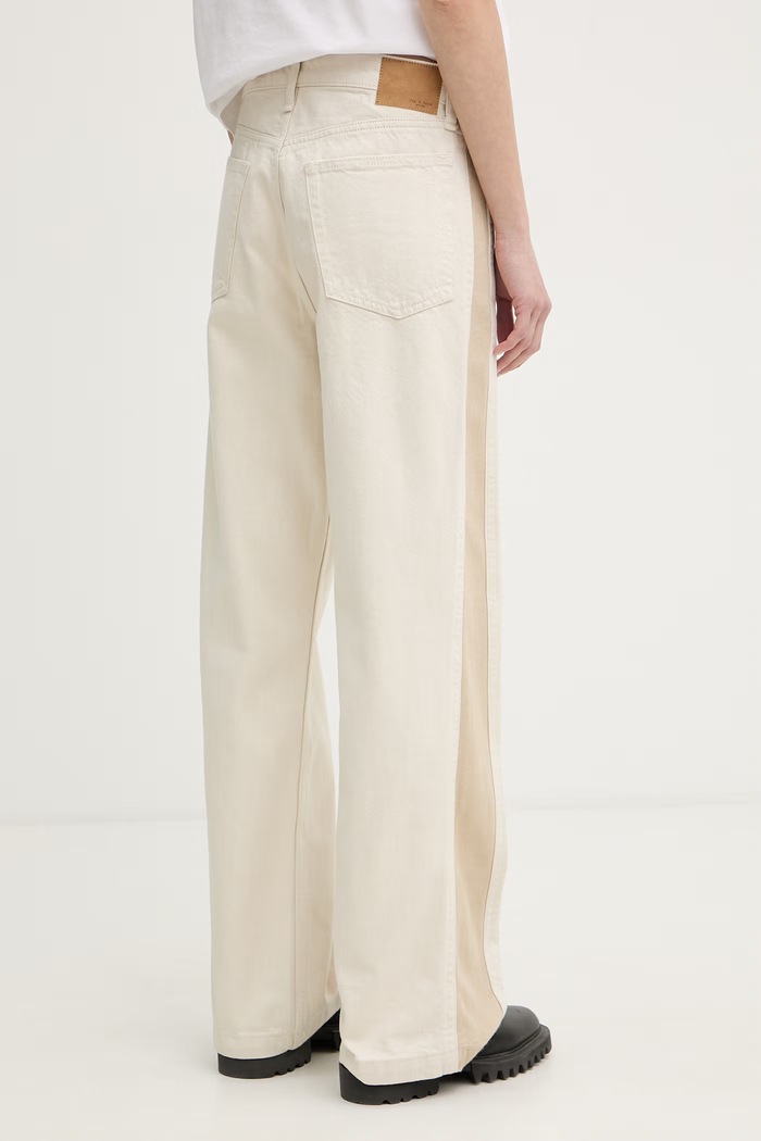 Îmbrăcăminte rag & bone blugi wide leg pentru femei Logan RJ7025H1RST bej