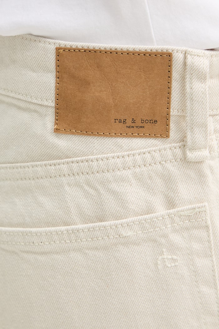 rag & bone blugi wide leg pentru femei Logan bej RJ7025H1RST