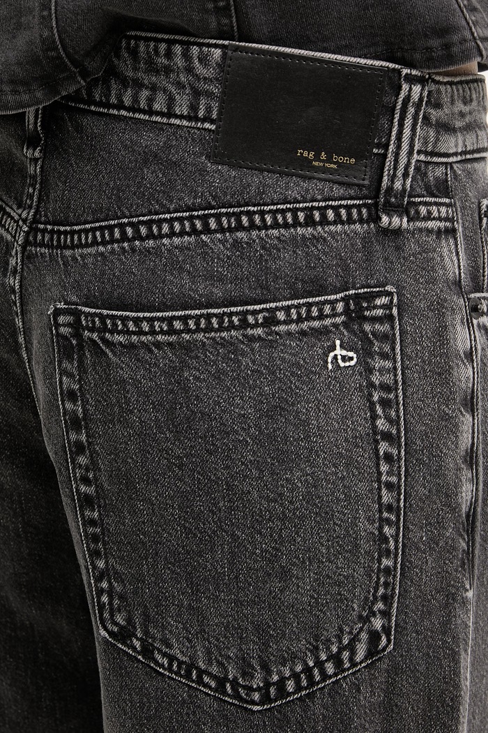 Rag & Bone blugi wide leg pentru femei Logan negru RJ2525H1FAN