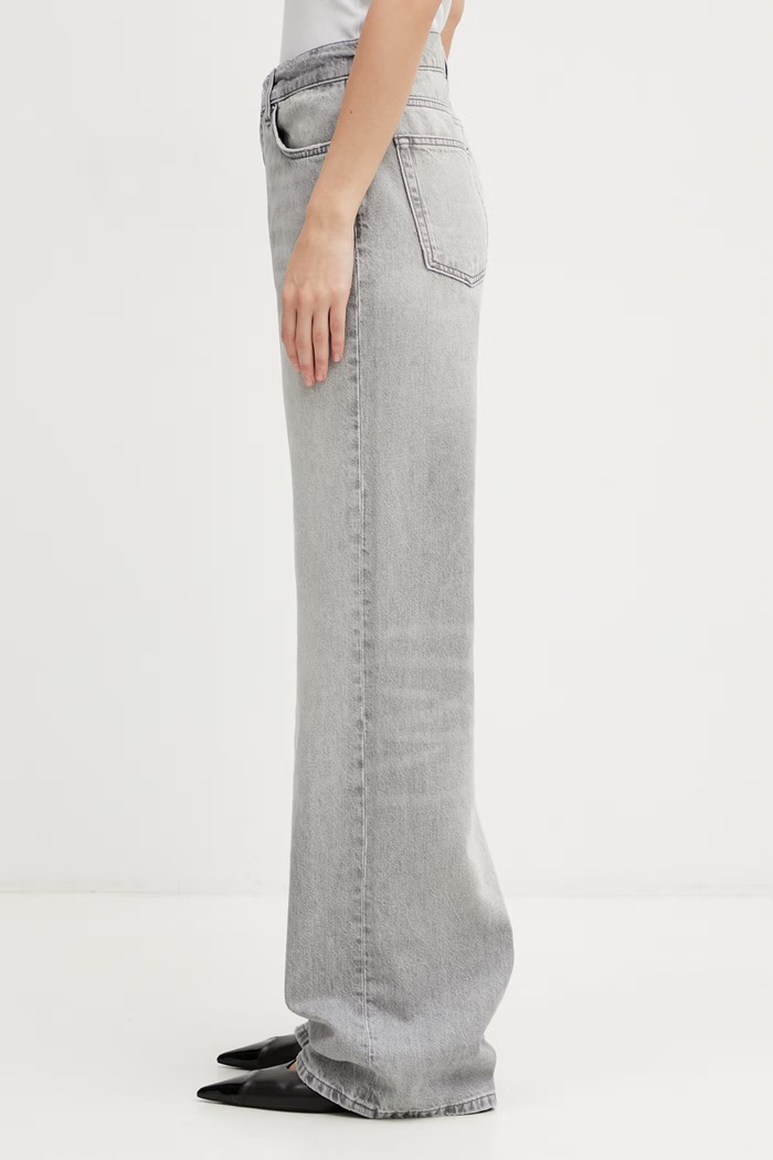 Anine Bing HUGH JEAN - OYSTER GREY blugi relaxed fit pentru femei A.06.12023.GRY35 gri SS26