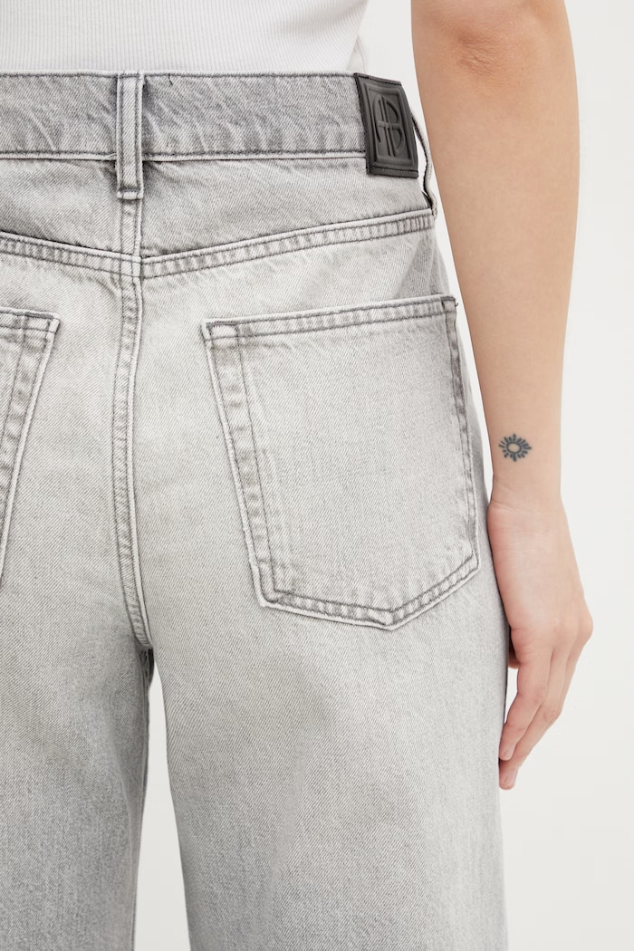 Anine Bing HUGH JEAN - OYSTER GREY blugi relaxed fit pentru femei gri A.06.12023.GRY35