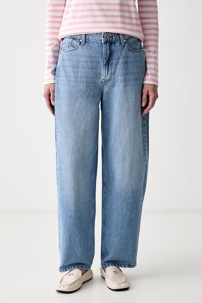 Karl Lagerfeld jeansy slouchy damskie niebieski B2W10080