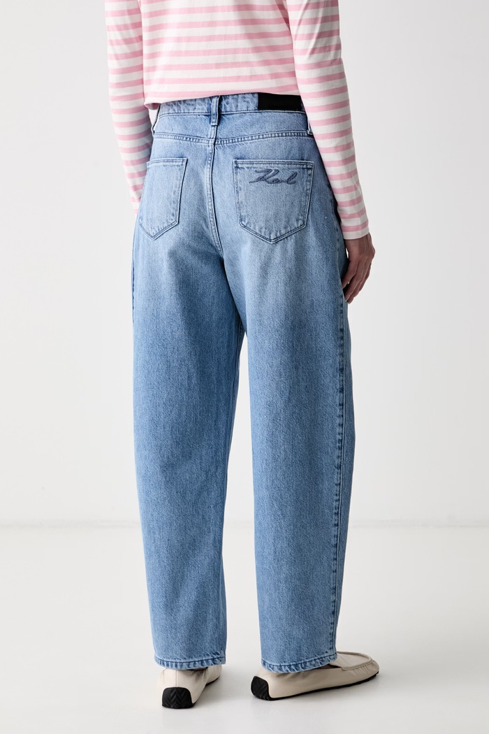 Odzież Karl Lagerfeld jeansy slouchy damskie B2W10080 niebieski
