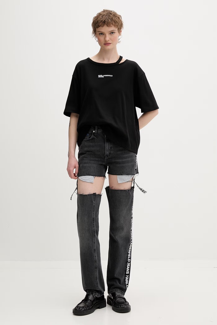 Karl Lagerfeld Jeans rifle rovné dámske B2W10083 sivá SS26