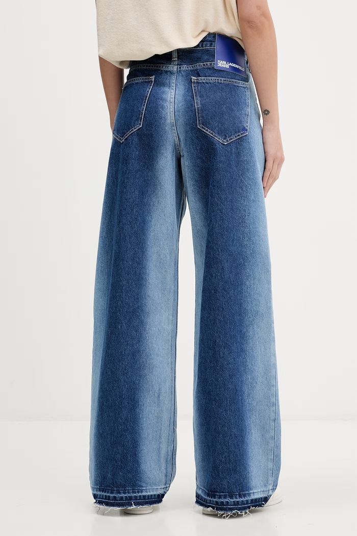 Дрехи Karl Lagerfeld Jeans дънки relaxed fit женски B2W10088 син