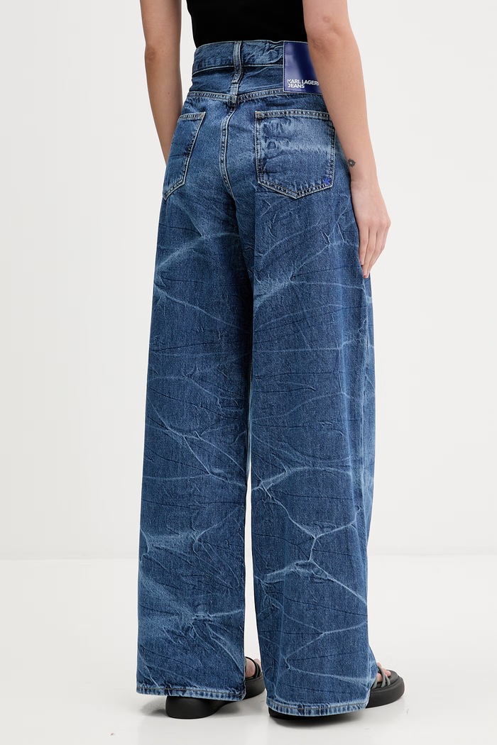 Abbigliamento Karl Lagerfeld Jeans a gamba larga da donna B2W10101 blu