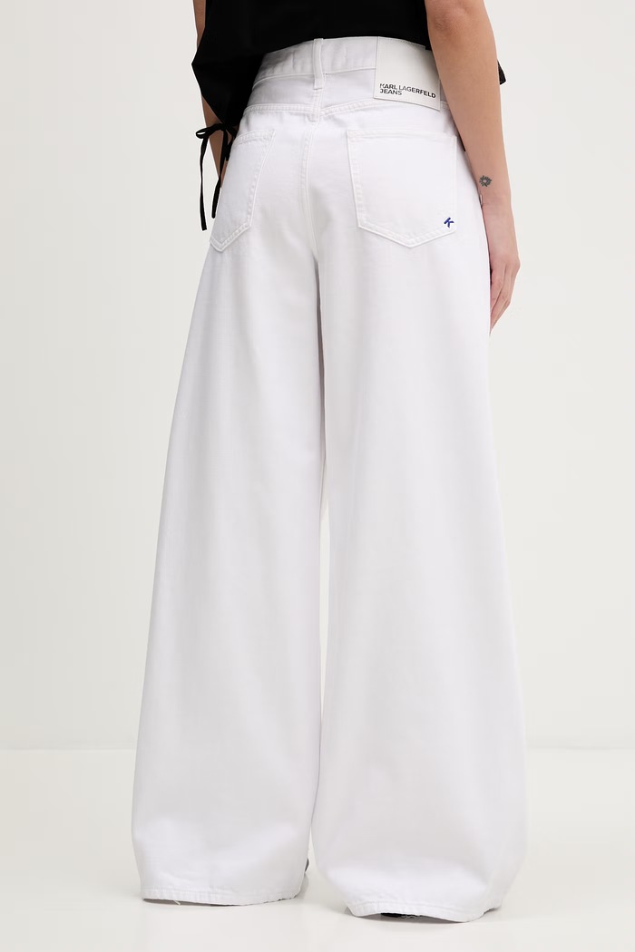 Ρούχα Τζιν παντελόνι Karl Lagerfeld Jeans B2W10090 λευκό