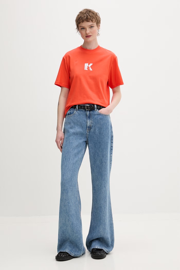 Karl Lagerfeld női trapéz farmer B2W10099 kék SS26