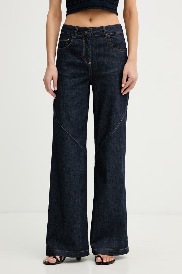 Blugirl Blumarine дънки wide leg дамски тъмносин RA6067.D4992