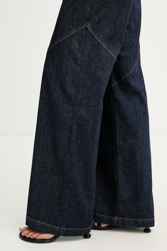 Blugirl Blumarine дънки wide leg дамски тъмносин RA6067.D4992