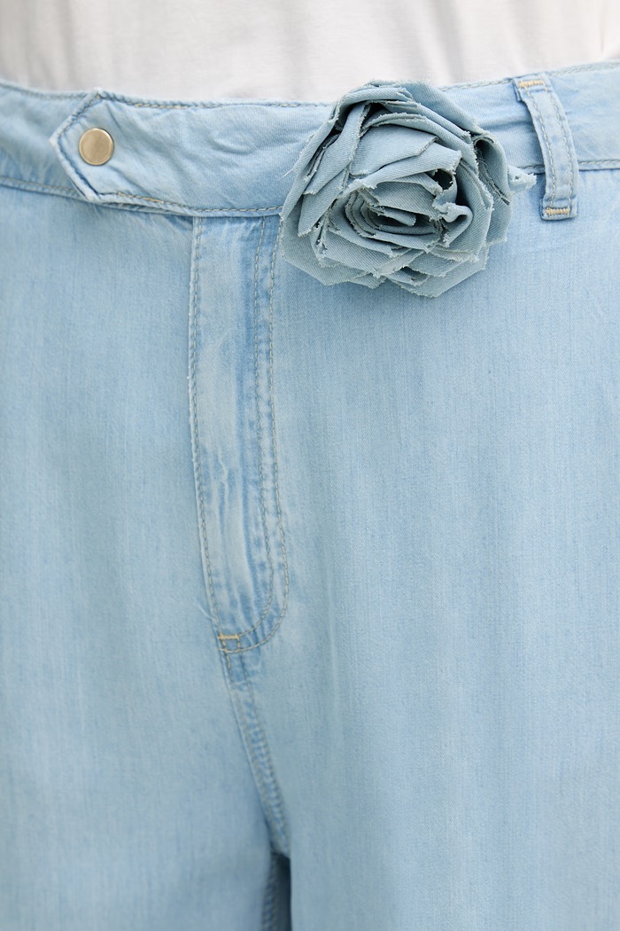 Blugirl Blumarine dámske regular nohavice modrá RA6081.D5049