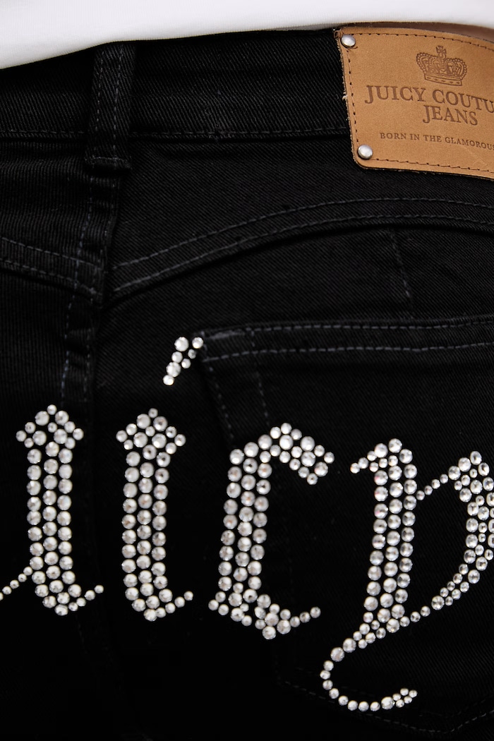 Juicy Couture jeansy flare damskie LOW RISE BOOTCU JCDJE126955 czarny
