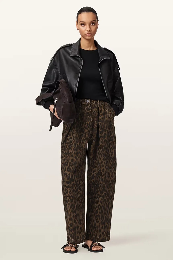AllSaints blugi barrel pentru femei maro W081EE