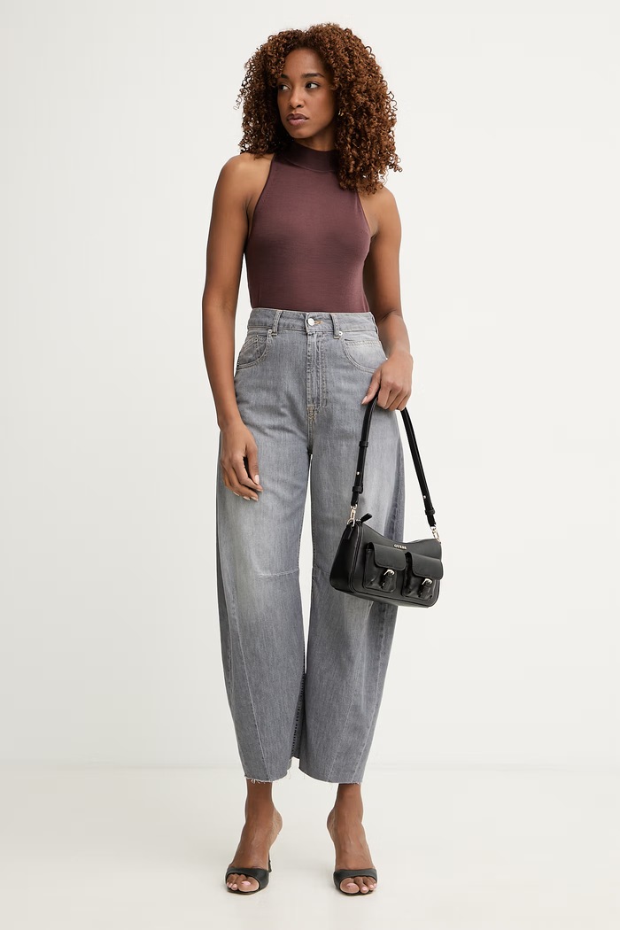Haveone relaxed fit traperice ženske PFA.Q082 siva SS26