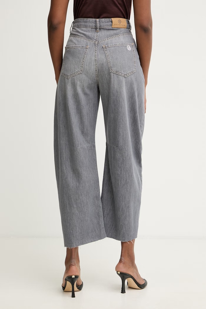 Odjeća Haveone relaxed fit traperice ženske PFA.Q082 siva