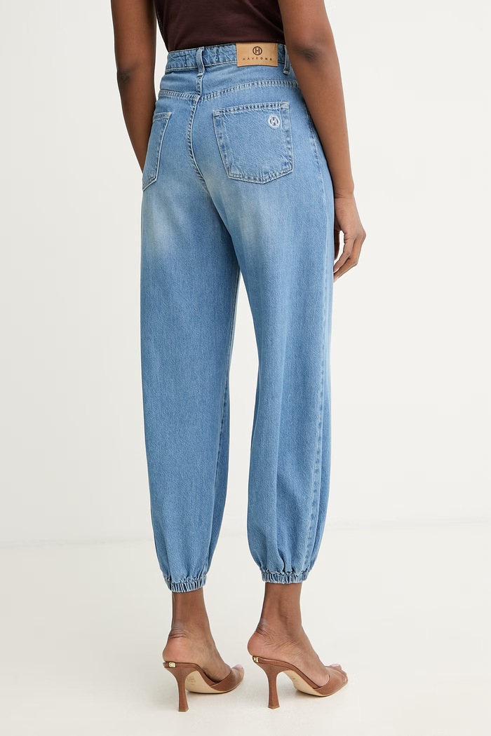 Odjeća Haveone relaxed fit traperice ženske PLS.Q046 plava