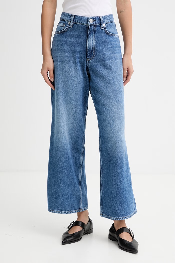 rag & bone rifle wide leg dámske modrá RJ2826S1XML