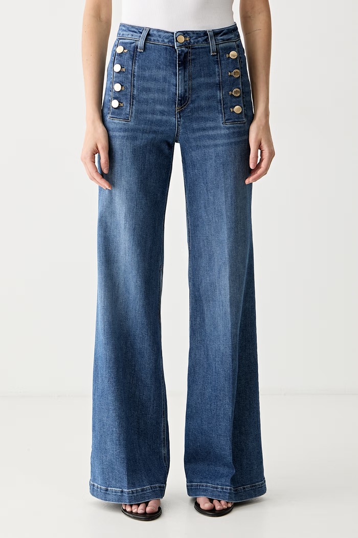 ViCOLO rifle wide leg dámske modrá DAB5047