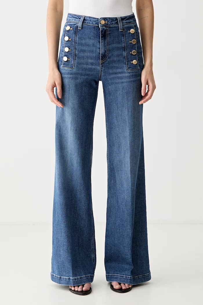 ViCOLO rifle wide leg dámske modrá DAB5047
