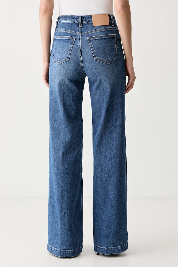 Oblečenie ViCOLO rifle wide leg dámske DAB5047 modrá