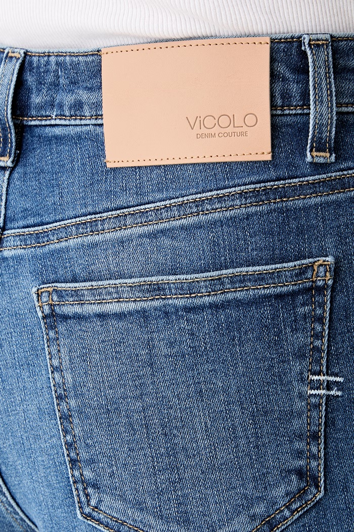 ViCOLO rifle wide leg dámske DAB5047 modrá