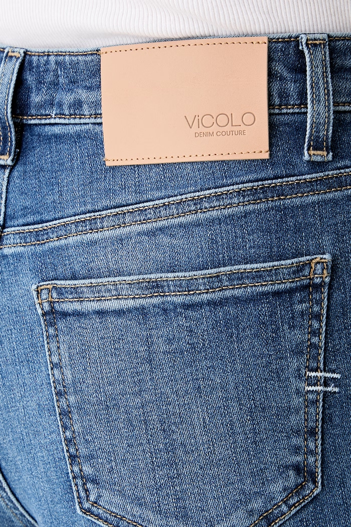 ViCOLO rifle wide leg dámske DAB5047 modrá
